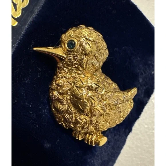 Vintage Carolee Bird‎ Brooch NEW Nordstroms NOS Gold - Picture 2 of 3